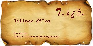 Tillner Éva névjegykártya