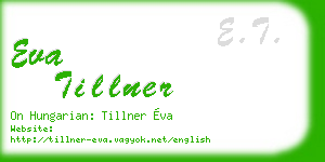 eva tillner business card